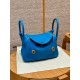 에르메스 Hermes Lindy 26cm Clemence 0F Blue Frida/gold