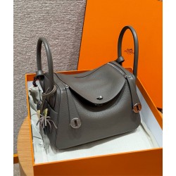 에르메스 Hermes Lindy 26cm Clemence 8F Girs etain/silver