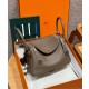 에르메스 Hermes Lindy 26cm Clemence 18 Etoupe/silver
