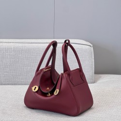 에르메스 Hermes Lindy 26cm Evercolor 55 Rouge H/gold