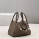 에르메스 Hermes Lindy 26cm TC 18 Etoupe/silver