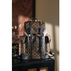【GR】루이비통 Louis Vuitton M43735 Christopher MM Backpack Monogram Macassar Canvas