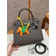에르메스 Hermes Kelly 25cm Epsom 8F Etain/silver