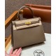 에르메스 Hermes Kelly 25cm Epsom 18 Etoupe/gold