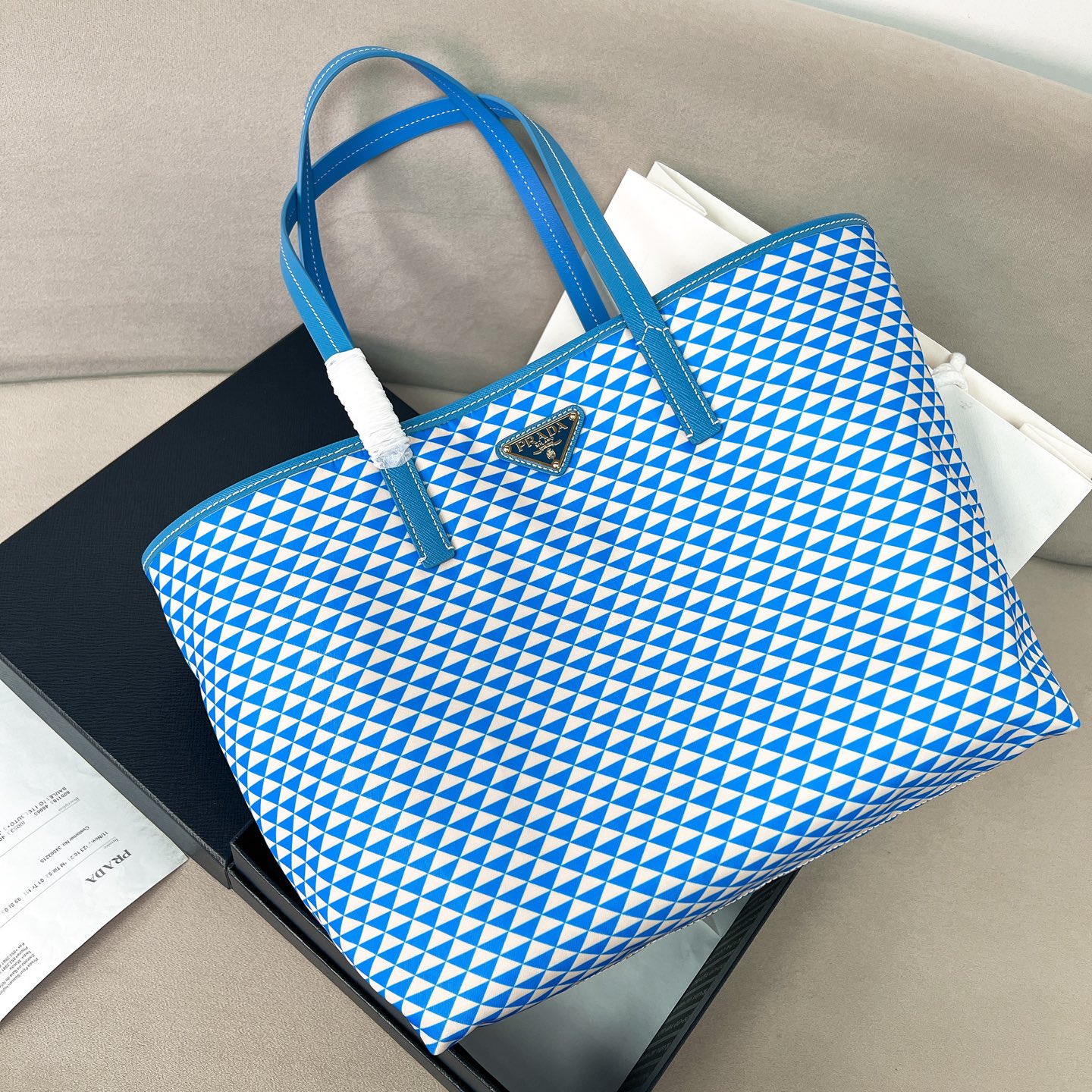 프라다 Prada 1BG552 Symbole 토트 백 33CM
