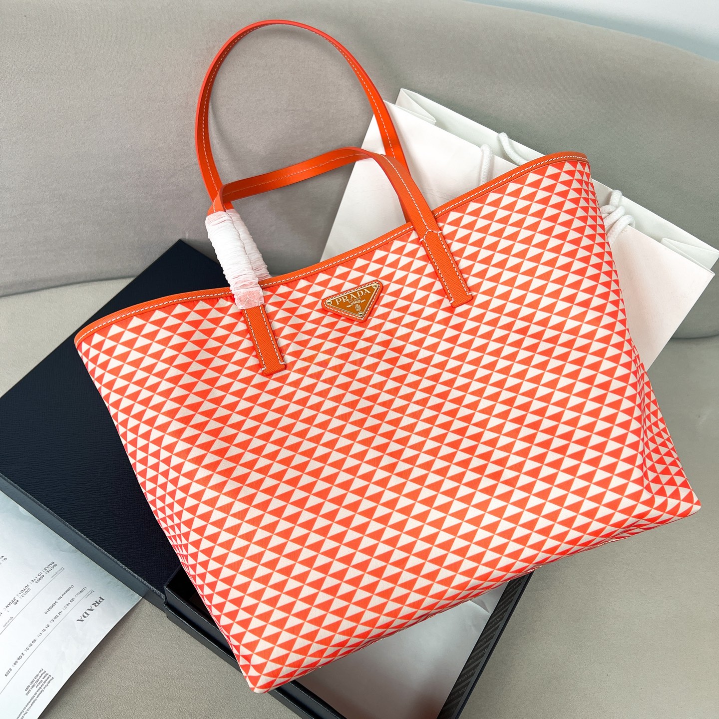 프라다 Prada 1BG552 Symbole 토트 백 33CM