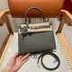 에르메스 Hermes Kelly 25cm Epsom OL Gris Mayer/silver