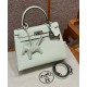 에르메스 Hermes Kelly 25cm Epsom OZ Vert Fizz/silver