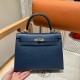 에르메스 Hermes Kelly 25cm Epsom S4 Deep blue/silver