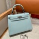 에르메스 Hermes Kelly 25cm Epsom U2 Blue zephyz/silver