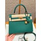 에르메스 Hermes Kelly 25cm Epsom Z6 Makachite/gold