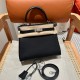 에르메스 Hermes Kelly 25cm Swift 89 Noir/silver