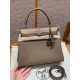 에르메스 Hermes Kelly 25cm Togo 18 Etoupe/silver