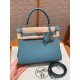에르메스 Hermes Kelly 25cm Togo 75 Blue jean/silver