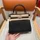 에르메스 Hermes Kelly 25cm Togo 89 Noir/silver