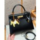 에르메스 Hermes Kelly 28cm Box 89 Noir/gold