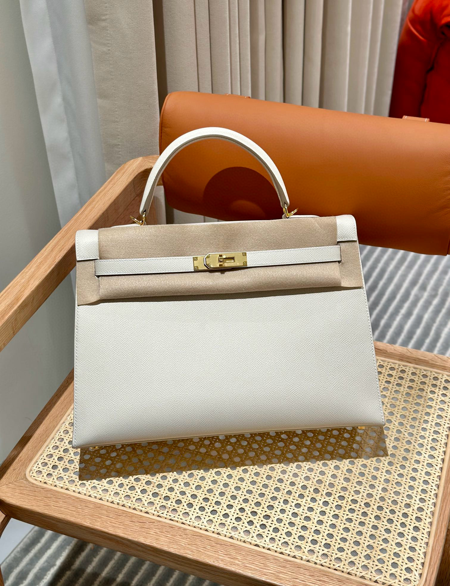 에르메스 Hermes Kelly 35cm Epsom 10 Crale/gold
