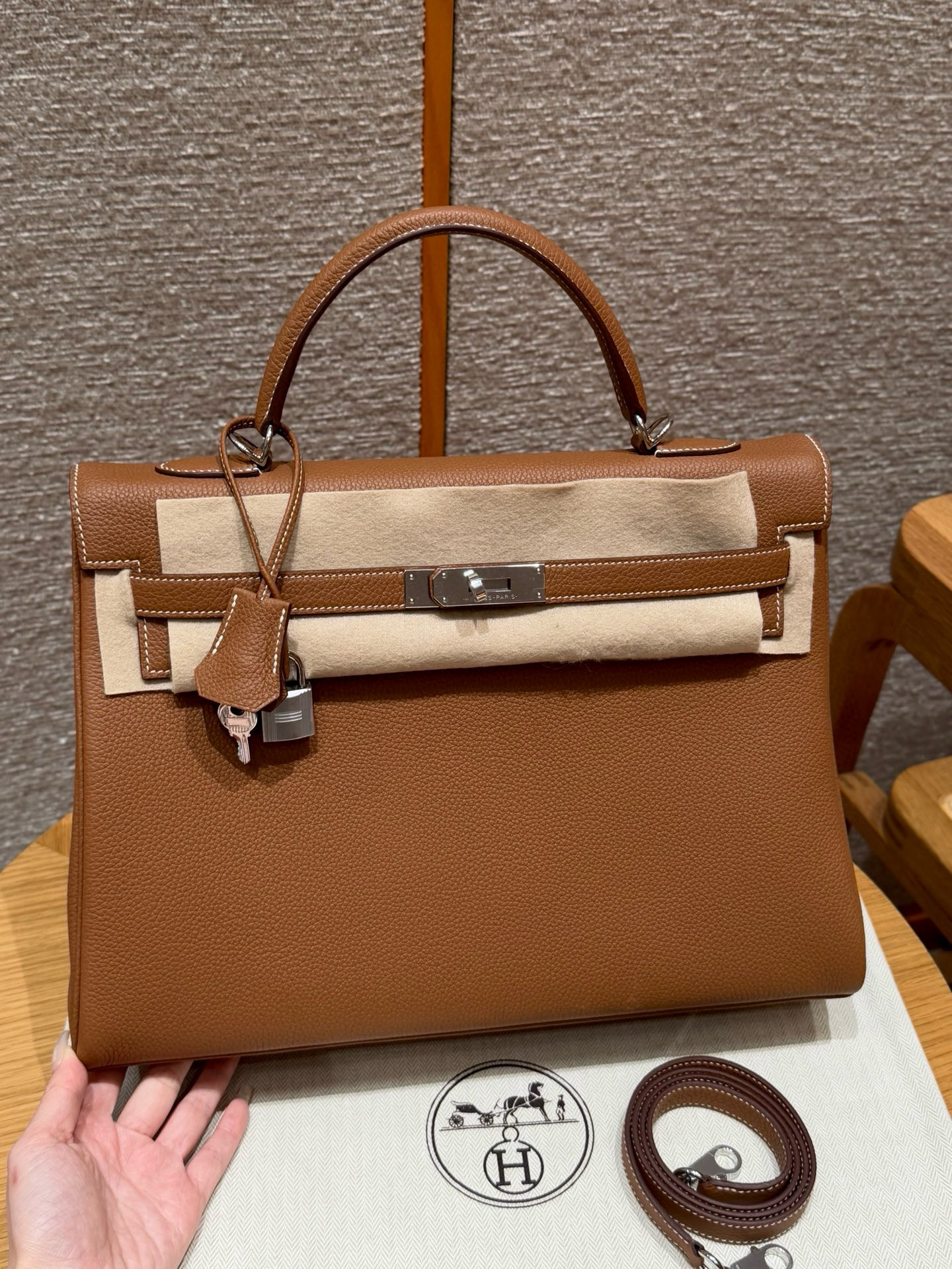 에르메스 Hermes Kelly 35cm Togo 37 Gold/silver
