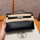 에르메스 Hermes Kelly Pochette 22cm Box 89 Noir/silver