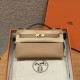 에르메스 Hermes Kelly Pochette 22cm Epsom 0M chai/gold