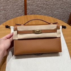 에르메스 Hermes Kelly Pochette 22cm Epsom 37 Gold/gold