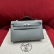 에르메스 Hermes Kelly Pochette 22cm Epsom 63 Vert Amanda/silver