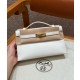 에르메스 Hermes Kelly Pochette 22cm Swift 01 Blanc/gold