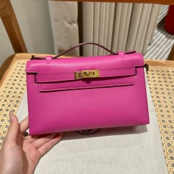 에르메스 Hermes Kelly Pochette 22cm Swift 9i Magnolia/gold