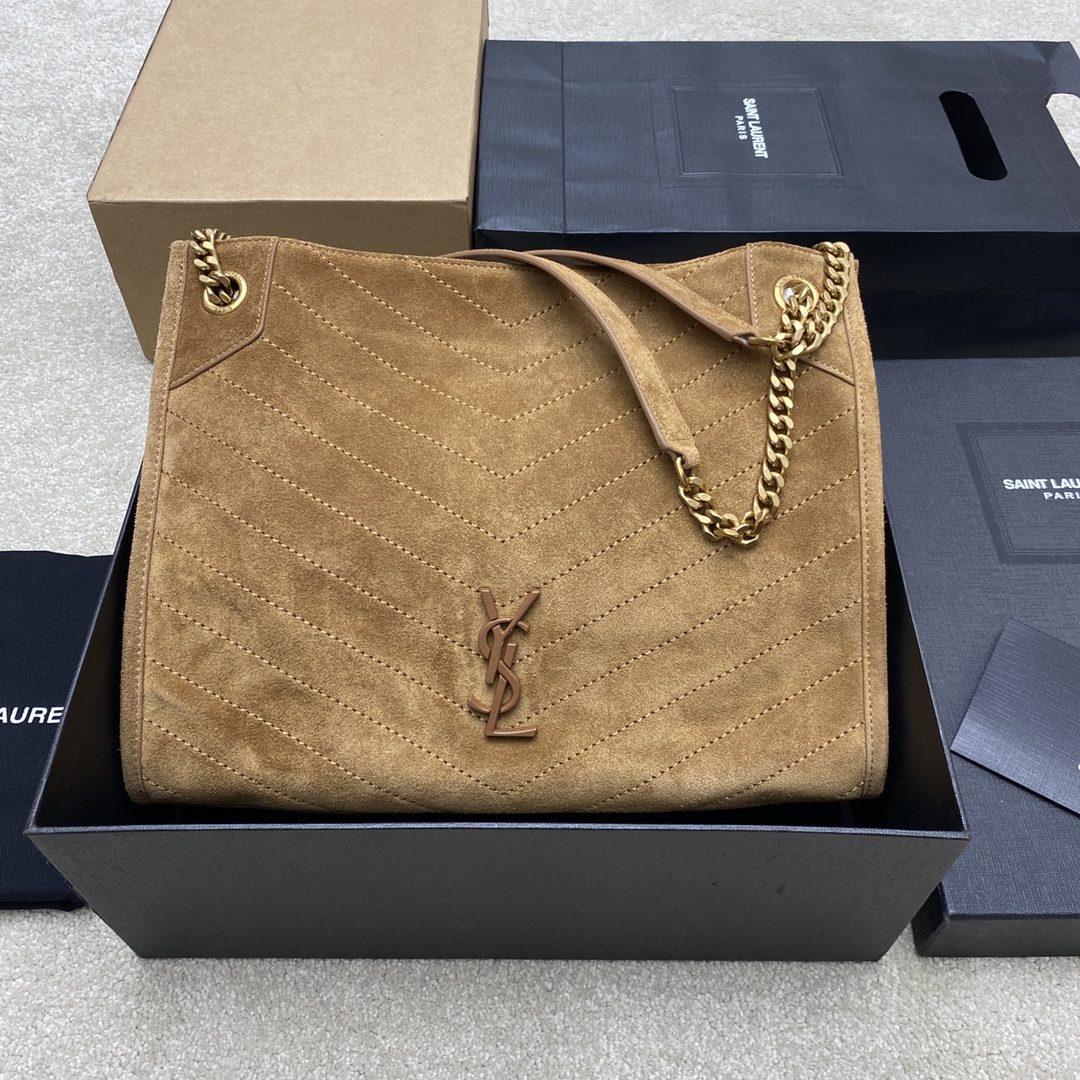 생로랑 Saint laurent/YSL 577999 Niki Medium Shopping Bag In Suede Barley