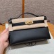 에르메스 Hermes Kelly Pochette 22cm Swift 89 Noir/gold