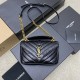 생로랑 Saint laurent/YSL 779430 College Mini Chain Bag in Shiny Crackled Leather Black 20CM