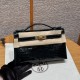 에르메스 Hermes Kelly Pochette 22cm Alligator 60 Vert cypres/gold