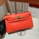 에르메스 Hermes Kelly Pochette 22cm Alligator 93 Orange/gold