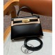 에르메스 Hermes Mini Kelly 19cm Box 89 Noir/gold