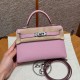 에르메스 Hermes Mini Kelly 19cm Chèvre X9 Mauve/silver