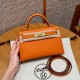에르메스 Hermes Mini Kelly 19cm Epsom 93 Orange/gold