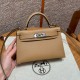 에르메스 Hermes Mini Kelly 19cm Epsom OM Chai/silver