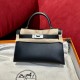 에르메스 Hermes Mini Kelly 19cm Swift 89 Noir/silver