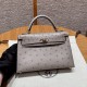 에르메스 Hermes Mini Kelly 19cm KK ostrich 81 Girs Tourerlle/gold