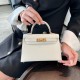 에르메스 Hermes Mini Kelly 19cm Lizard 01 Blanc/gold