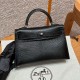 에르메스 Hermes Mini Kelly 19cm Lizard 89 Noir/silver