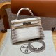 에르메스 Hermes Mini Kelly 19cm Niloticus Himalaya/silver