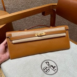 에르메스 Hermes Kelly cut 31cm Epsom 37 Gold/gold