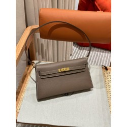 에르메스 Hermes Kelly elan 27cm Epsom 18 Etoupe/gold