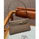 에르메스 Hermes Kelly elan 27cm Epsom 18 Etoupe/silver
