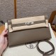 에르메스 Hermes Kelly elan 27cm Madame 18 etoupe/silver
