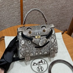 에르메스 Hermes Kelly Doll 16cm Lizard 1B Ombre/gold