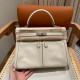 에르메스 Hermes Kelly Lakis 32cm Swift 10 Craie/silver