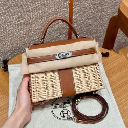 에르메스 Hermes Kelly Picnic 20cm Swift 37 Gold/silver