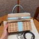 에르메스 Hermes Kelly Picnic 20cm Swift T0 Blue Brume/silver